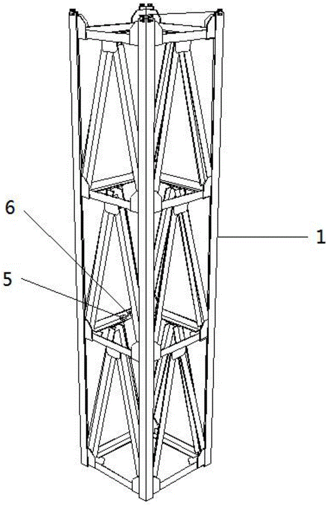 Internal climbing type construction tower crane natural vibration frequency monitoring device and monitoring method thereof