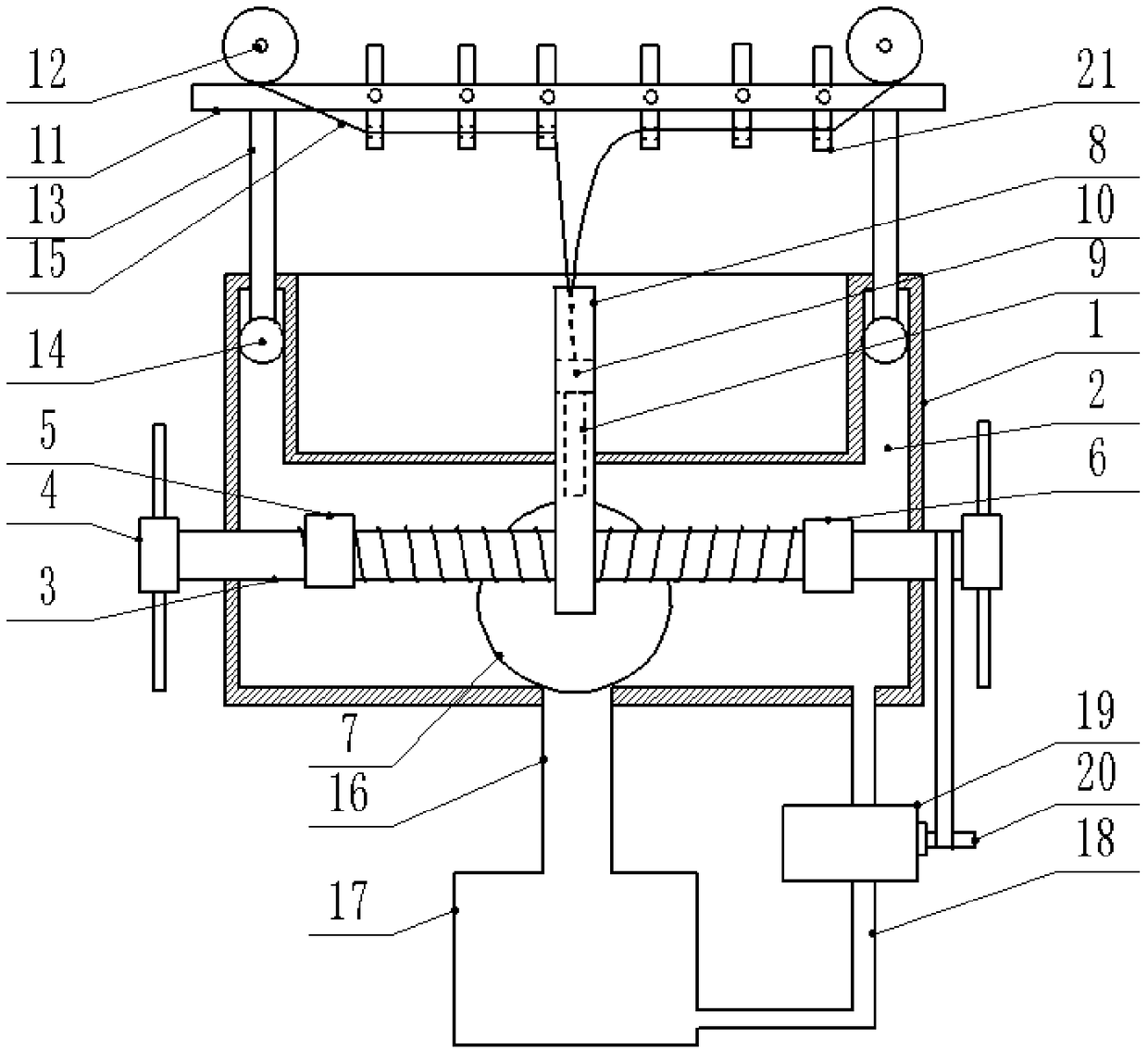 Processing treatment device for paris polyphylla