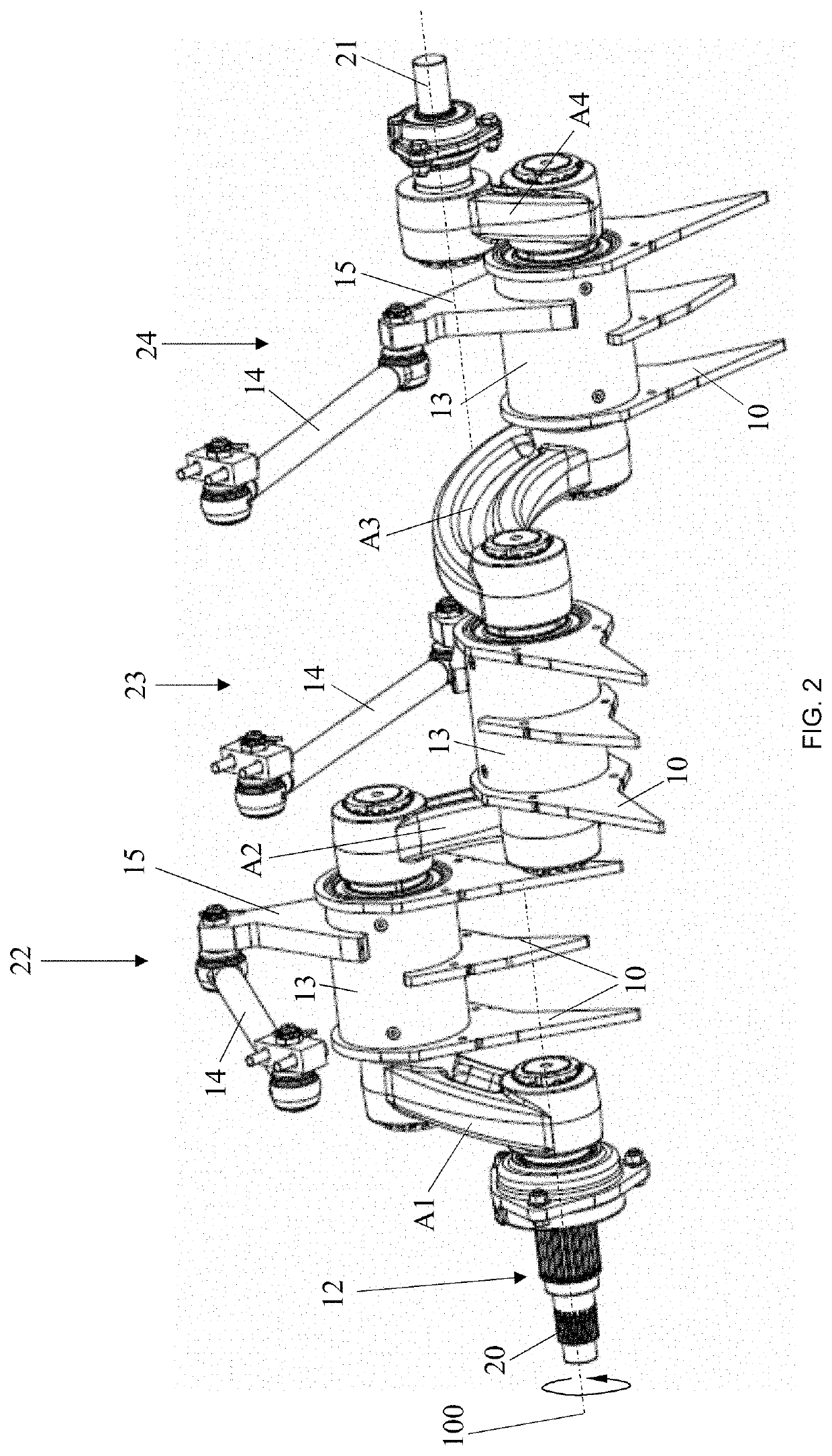 Crank-operated packer mechanism for an agricultural baler