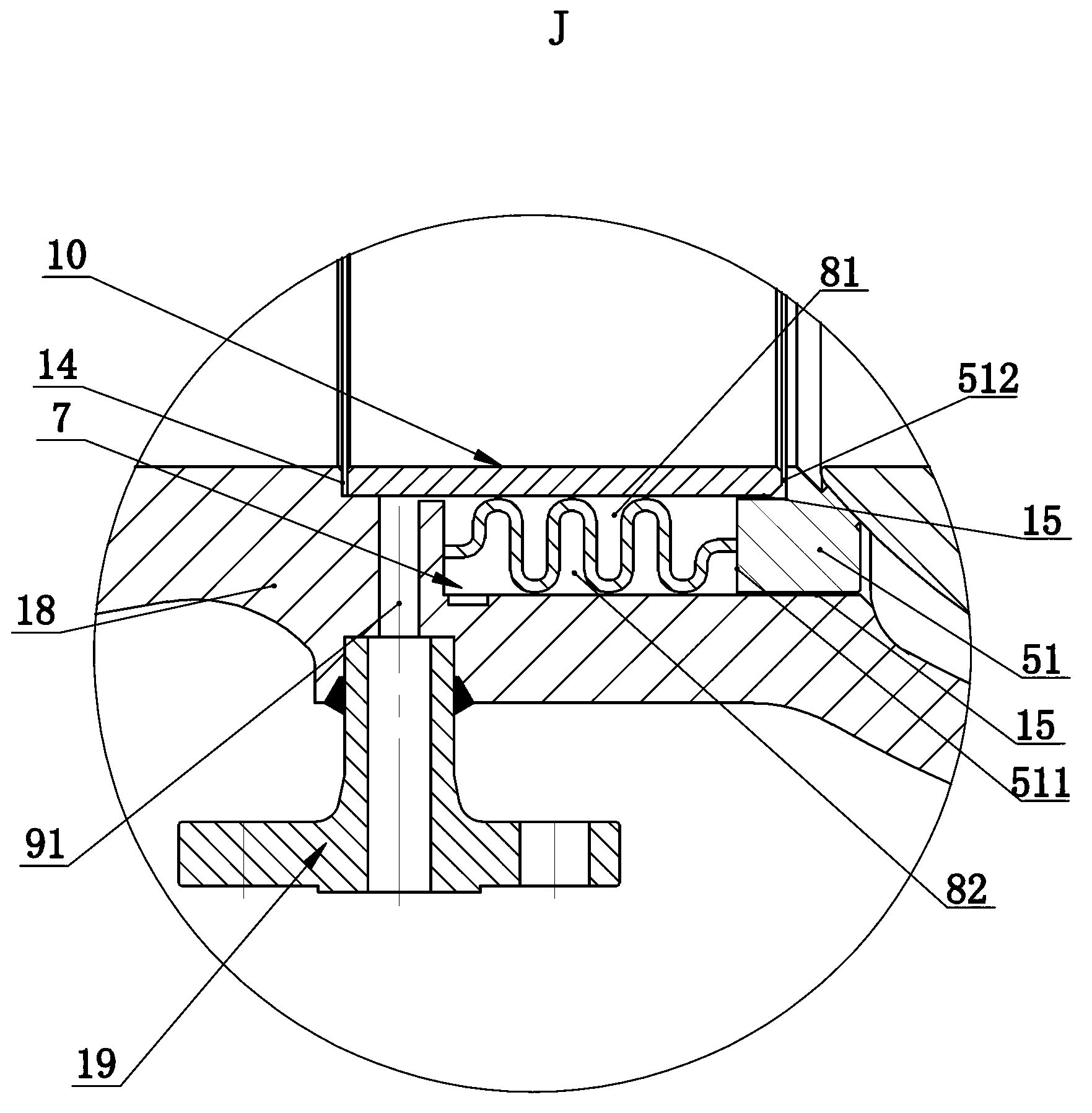 Ball valve used for high-temperature easily-coking medium