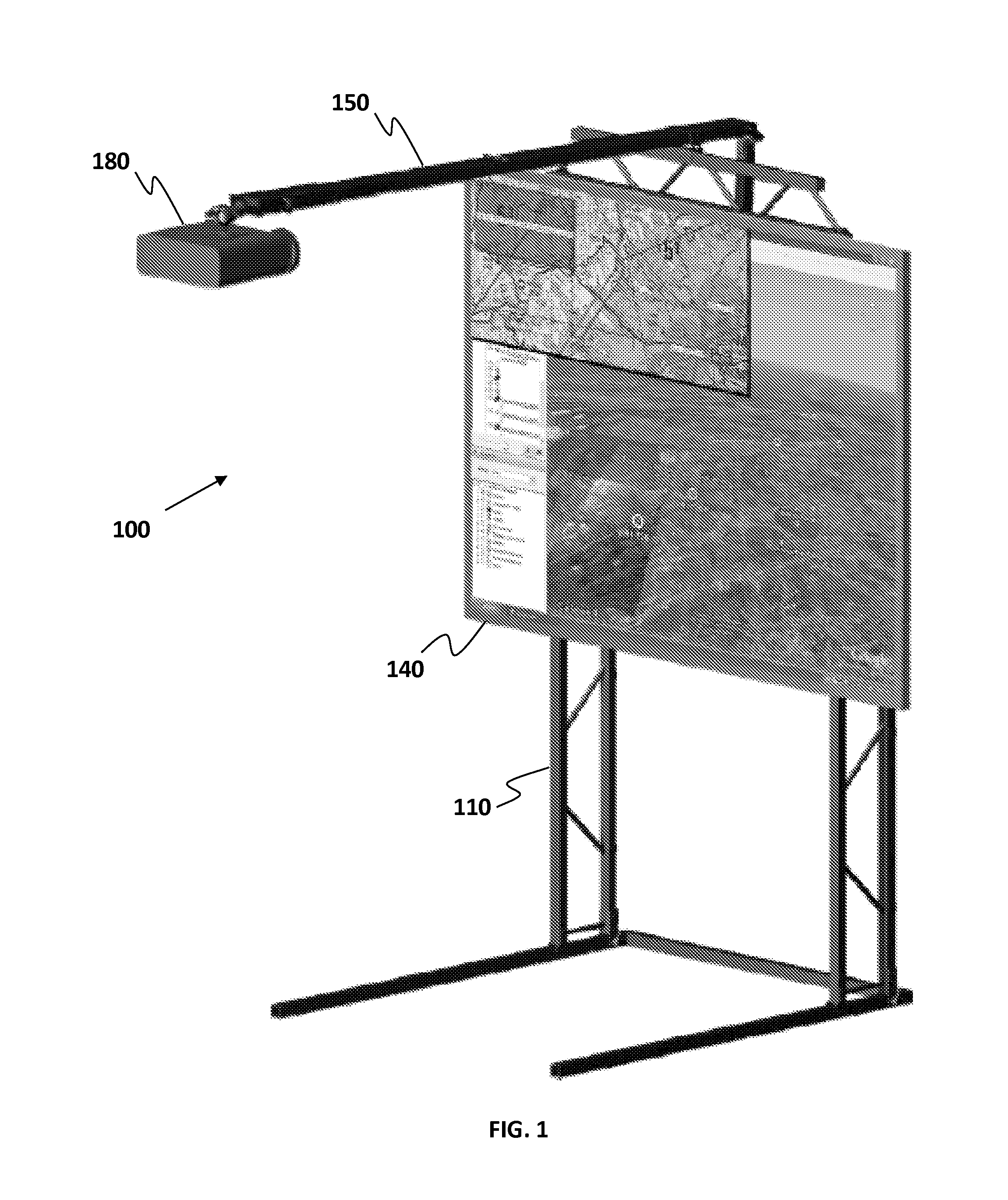 Portable projector and screen support system having foldable frame assembly