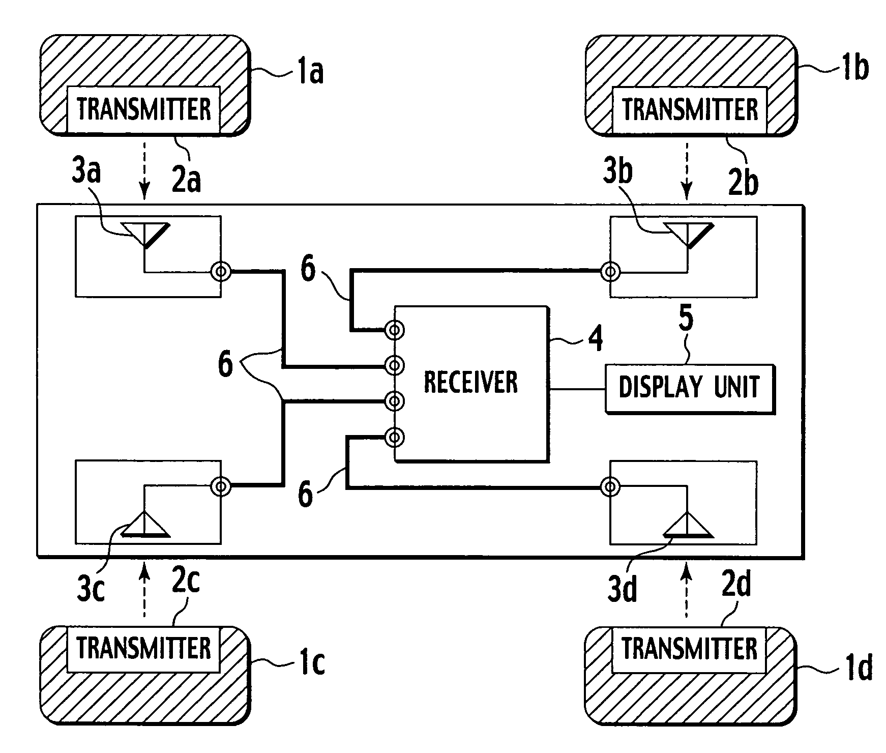 Tire inflation pressure detecting device for vehicle