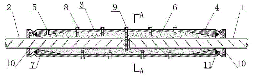 Fully grouted sleeve with built-in cone