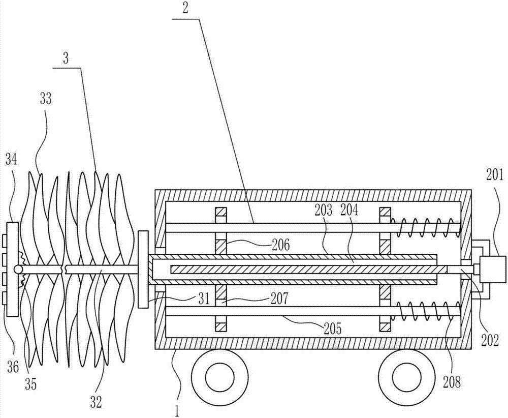 Rapid cleaning device for cleaning natural gas pipeline