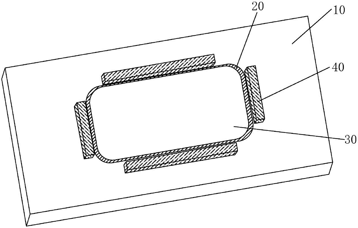 Support fixture and falling ball test method