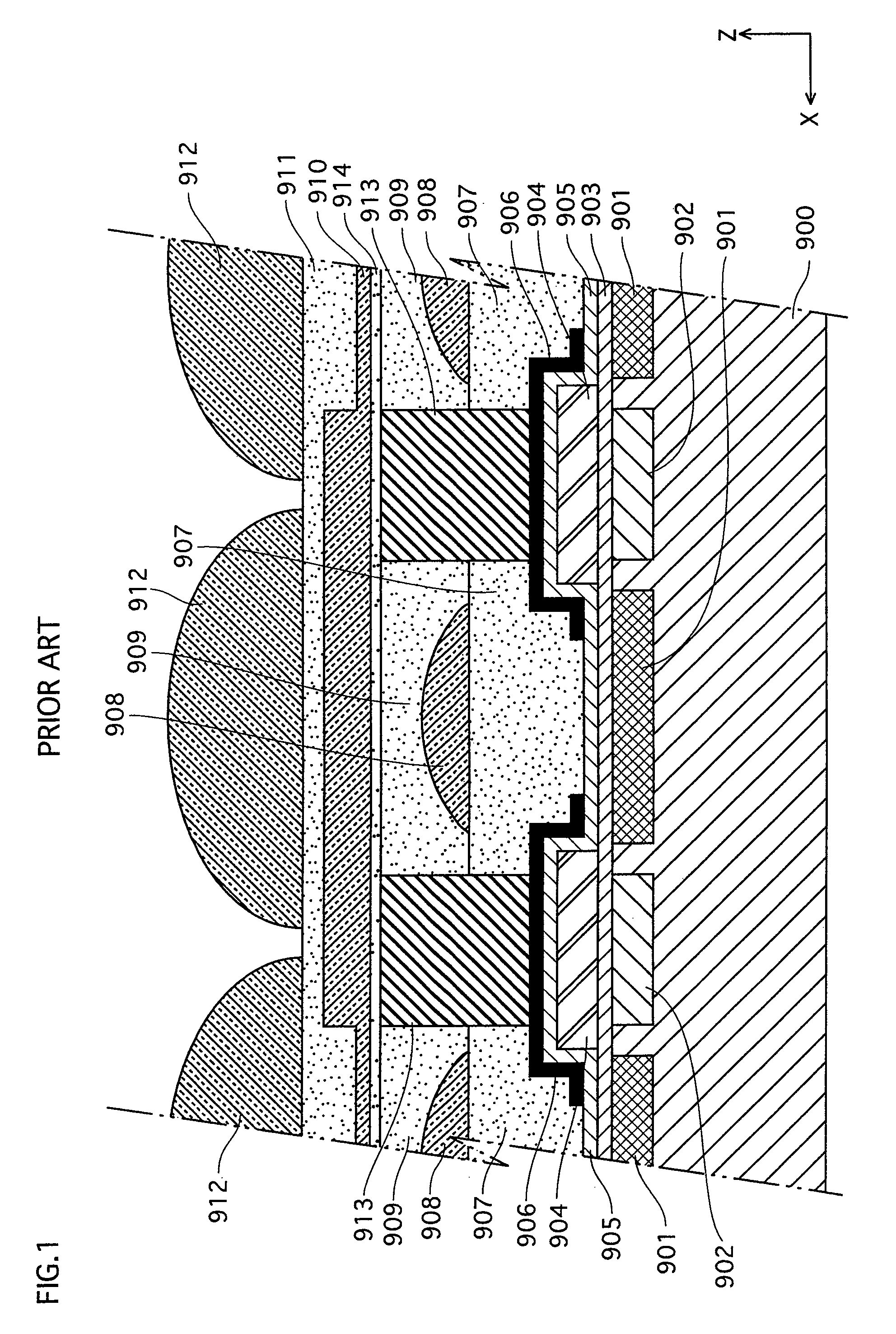 Solid state imaging device in which a plurality of imaging pixels are arranged two-dimensionally, and a manufacturing method for the solid state imaging device