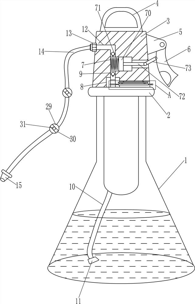 A portable throat spray bottle