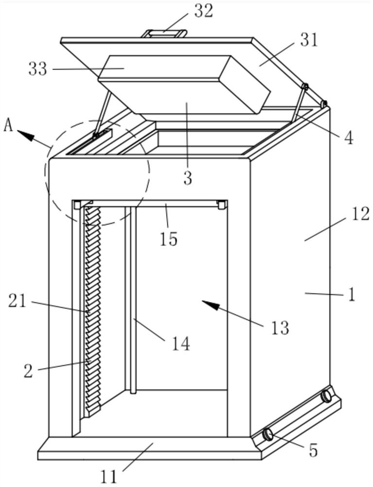 Batch rapid stacking and storing mechanism suitable for breathing masks of internal medicine department