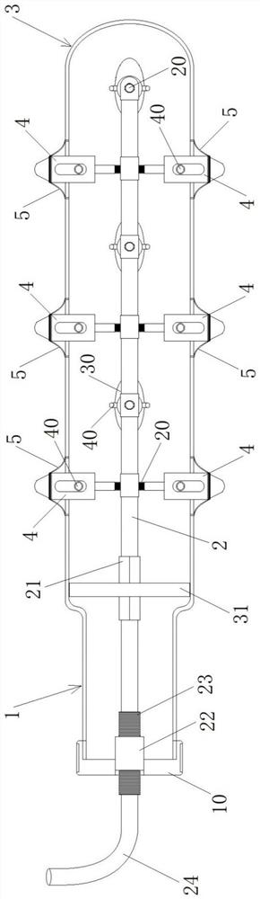 Medical gynecological flusher and medical gynecological flushing device