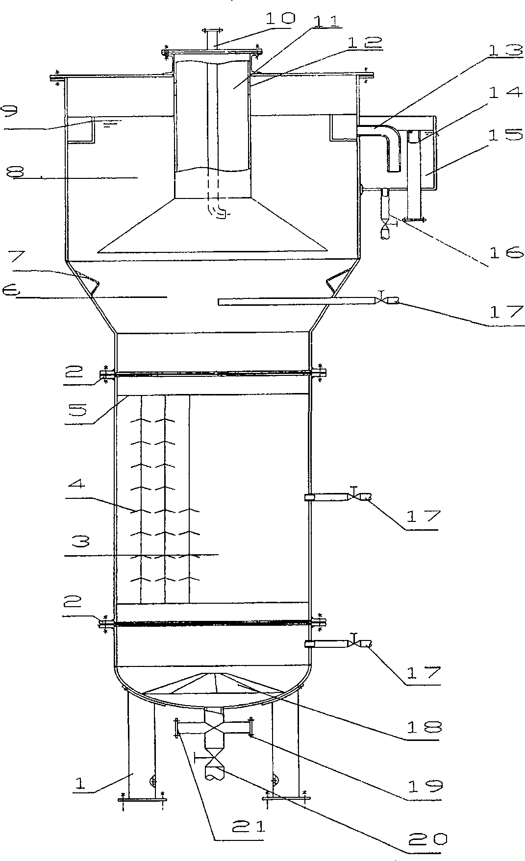 Efficient anaerobic ammoxidation reactor