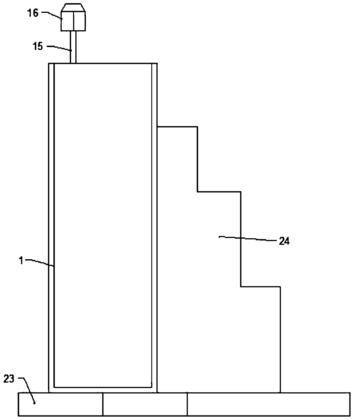 Solid granular food precipitating-filtering device