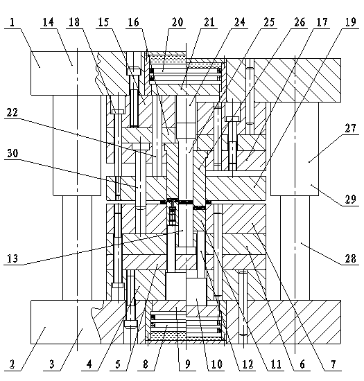 Reciprocating fine blanking compound die