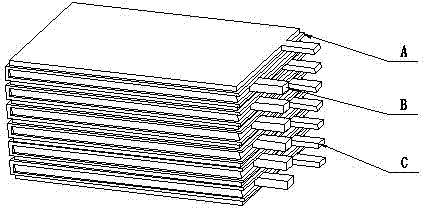 Group distribution streamline of lead storage battery plate wrapping machine