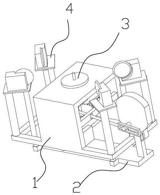 Saw blade polishing device capable of polishing swingingly