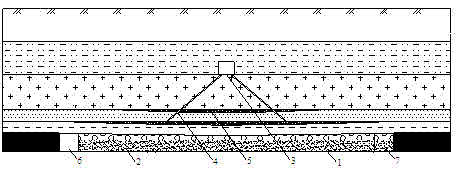 Method for grouting, filling and compacting goaf filling body from roof roadway