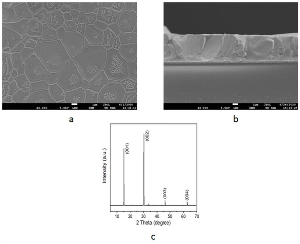 Perovskite double-band photoelectric detector and preparation method thereof