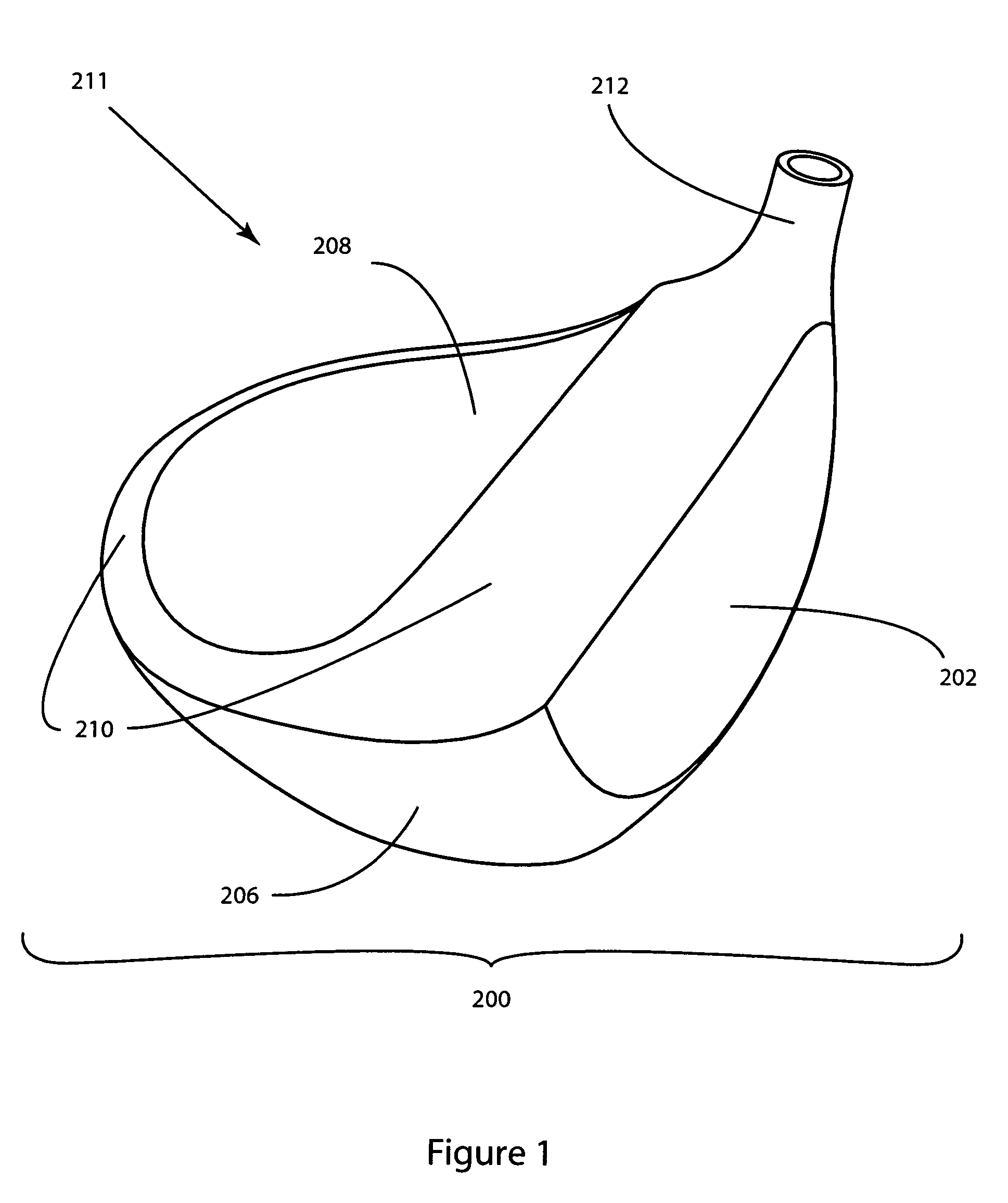 Golf club head having a displaced crown portion