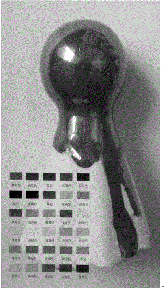 Reddish brown ceramic color glaze and preparation method thereof