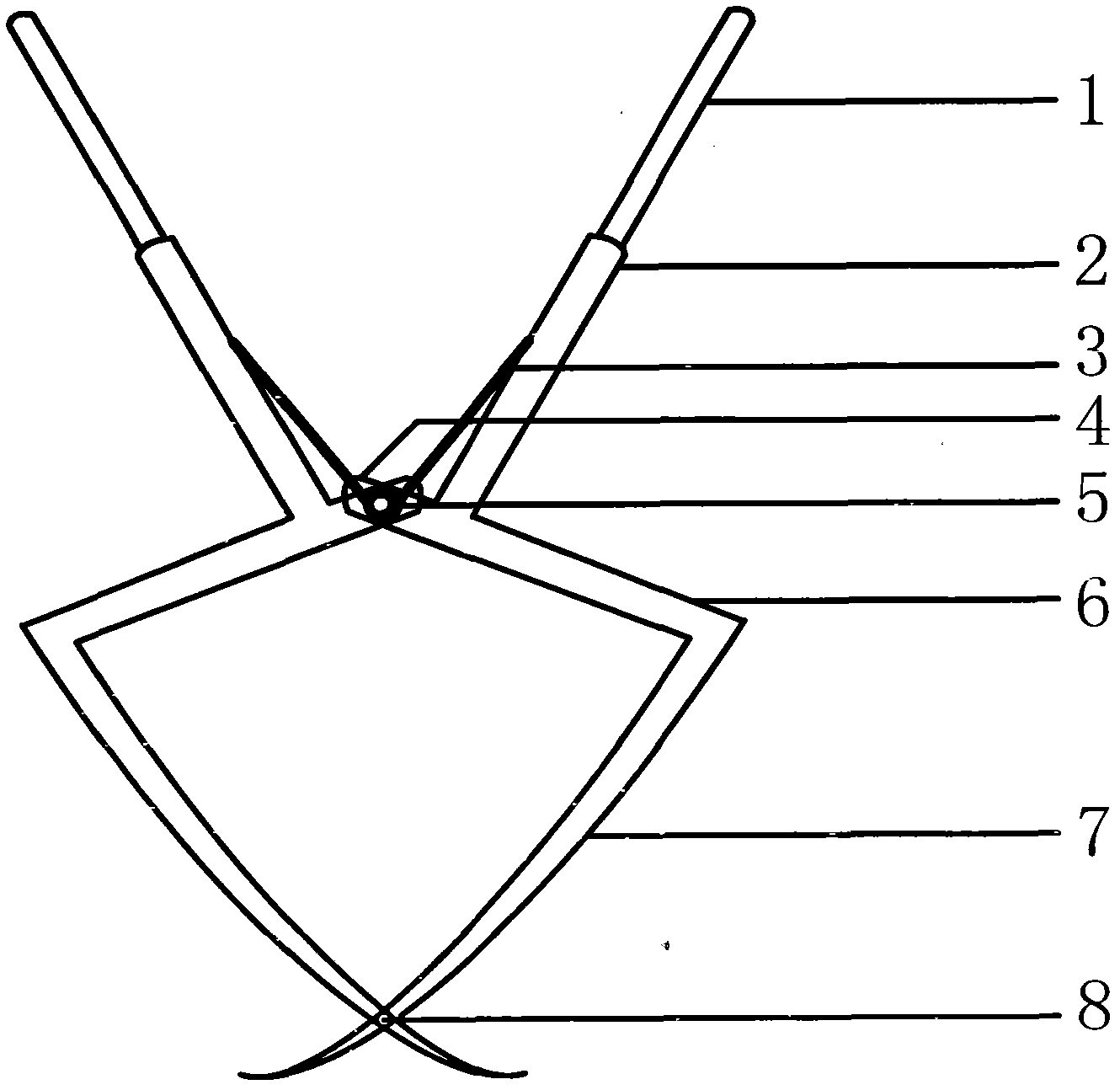 Submerged plant collection clamp