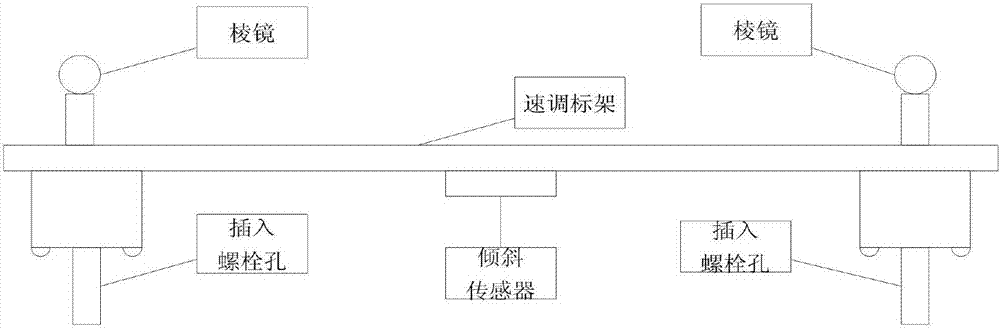 High-speed train ballastless track board general accurate measurement prism support