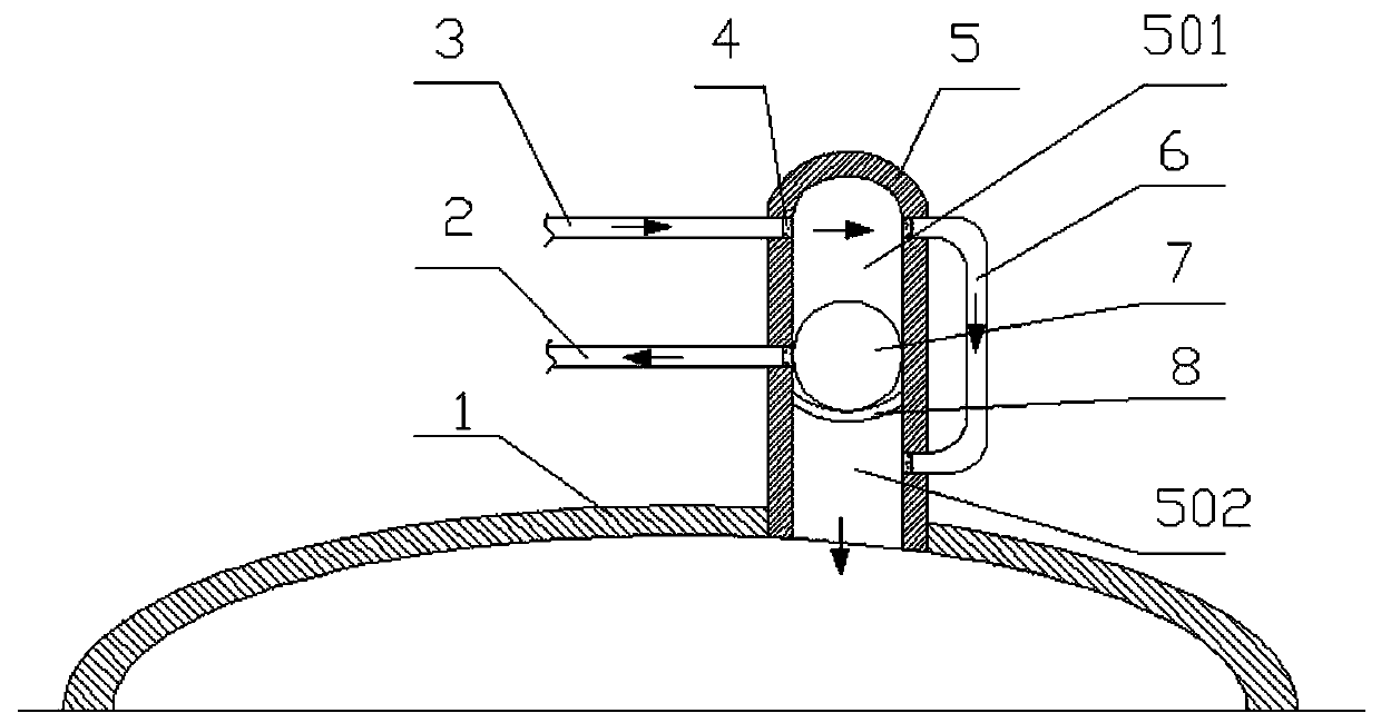 Closed anaesthesia mask capable of preventing anaesthesia gas from escaping