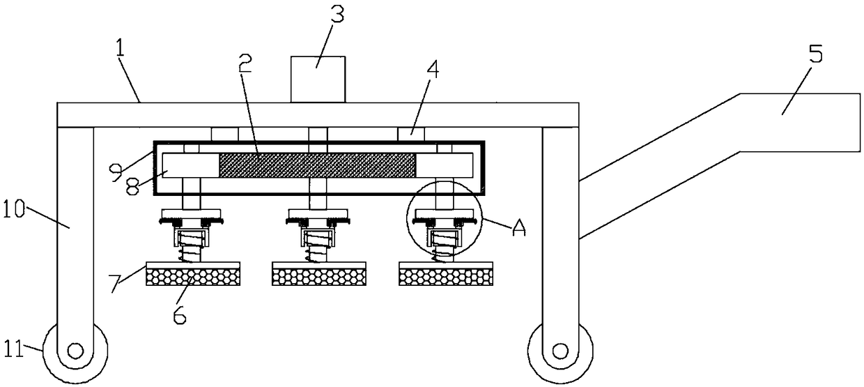 Weeding machine with wide range of weeding