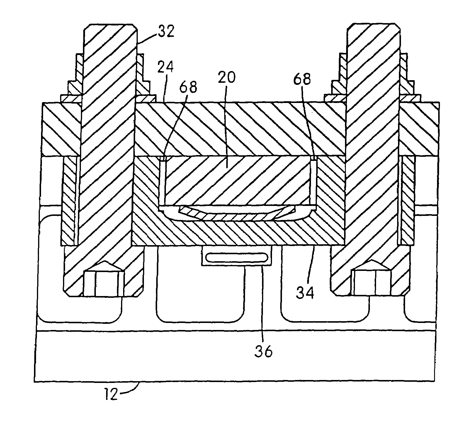 Brake rotor attachment assembly that promotes in plane uniform torque transfer distribution