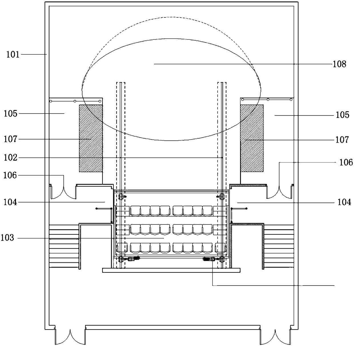 System and control method for walking type dynamic immersion experience flight theater