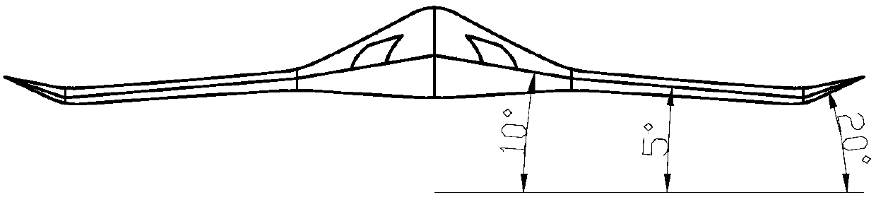 Flying wing arrangement hidden unmanned aerial vehicle