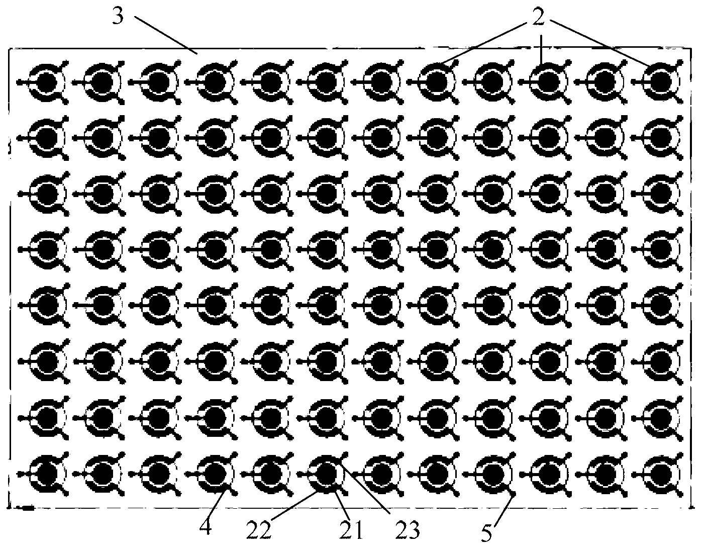 Multichannel printing electrode array chip as well as preparation method and application thereof