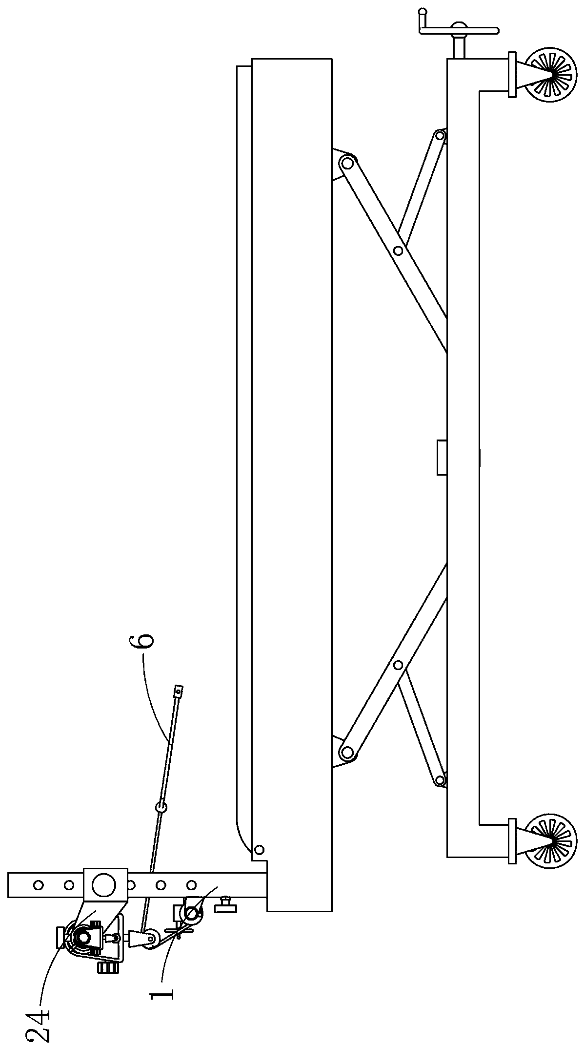 Orthopedic traction device with adjustable included angle and self-locking function