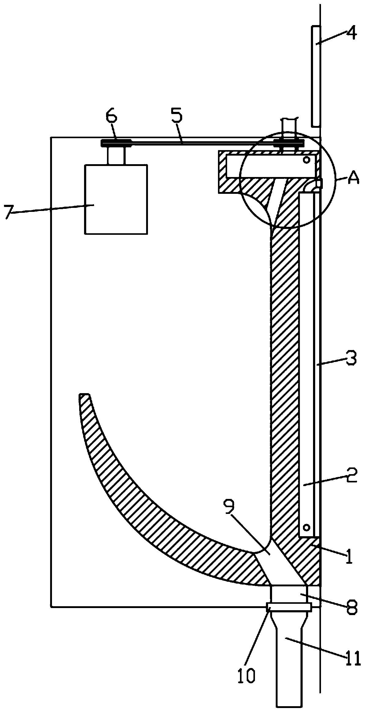 Wall-hidden rotary automatic sensing extension and flushing male urinal