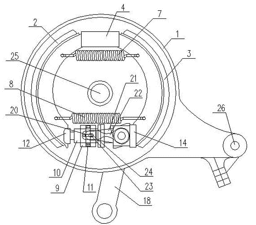 Hub type brake of electric bicycle