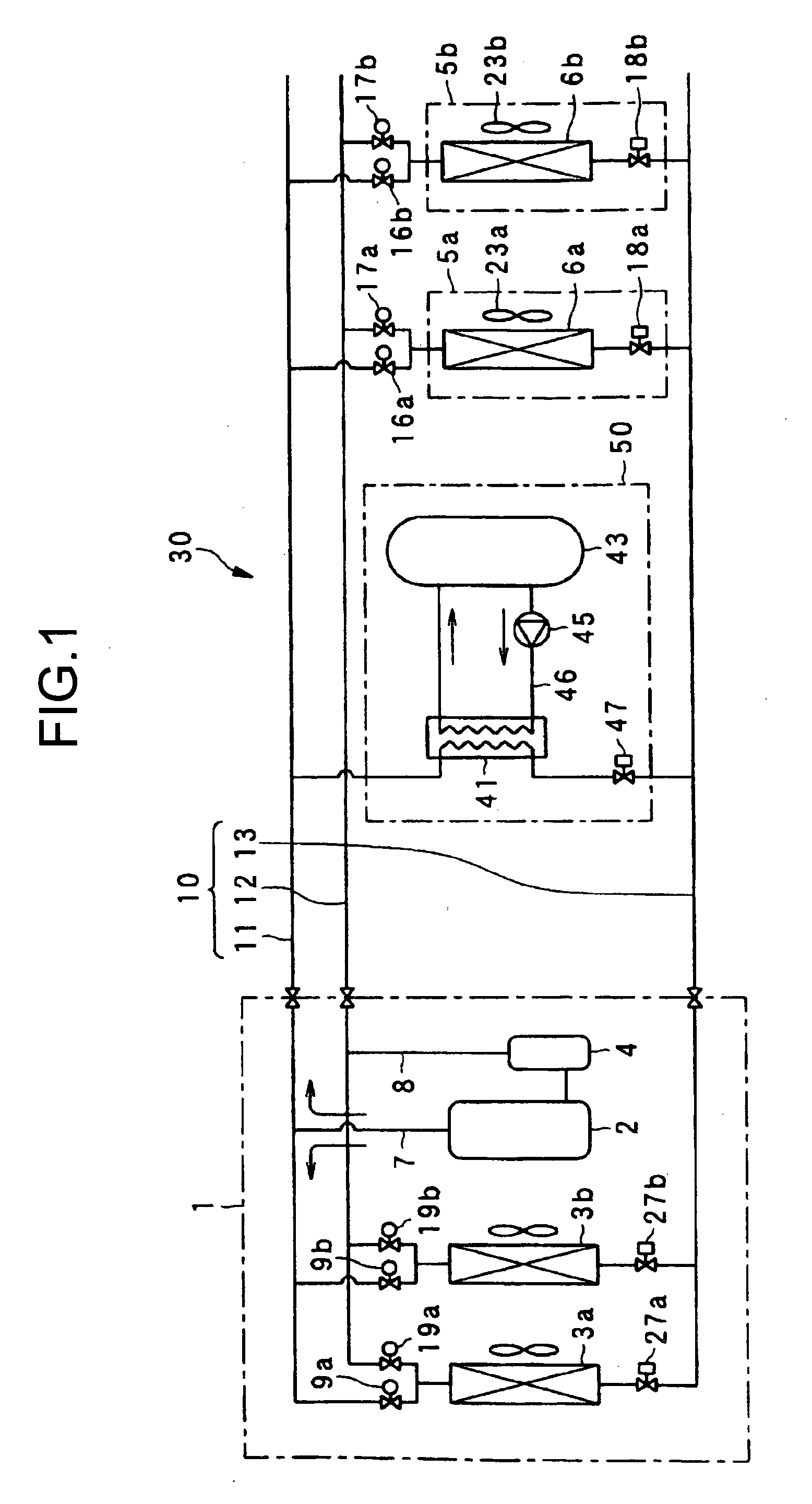 Cooling and heating system