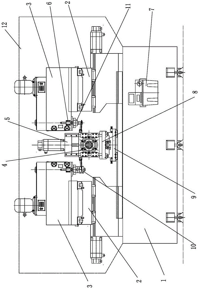 Combined machining device special for shifting fork