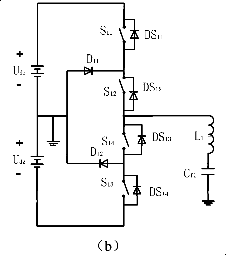 Series-parallel connection output tri-level half-bridge inverter and half period hysteresis control method thereof