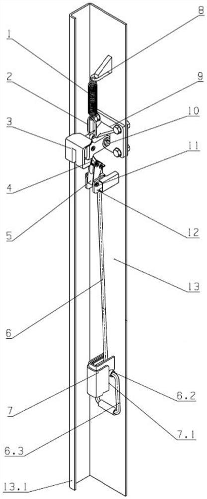 A box car door lock seat overturning device