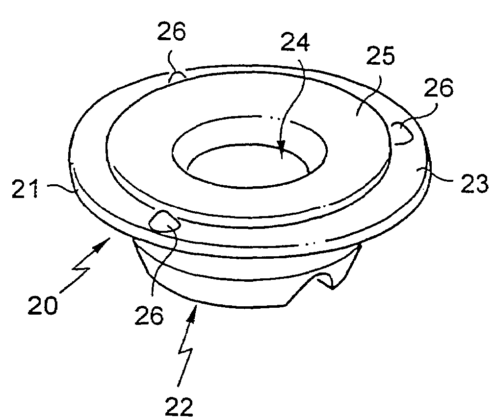 Pneumatic blocking support for an optical lens