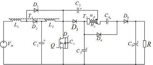 Zero-input current ripple high-gain converter based on double coupling inductors and single switch