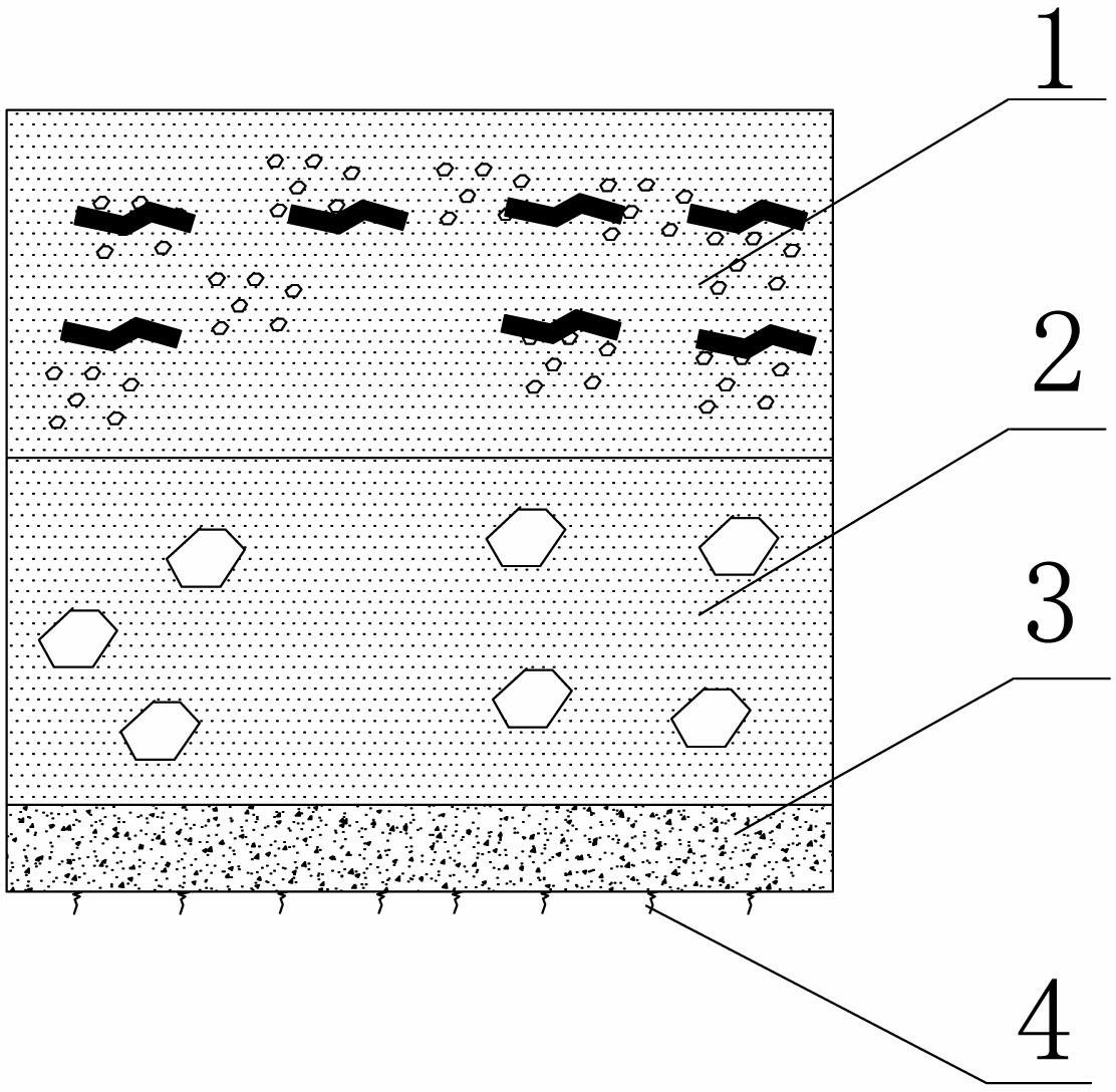 High-strength steel fiber concrete pavement structure for high-tonnage automobile and construction method