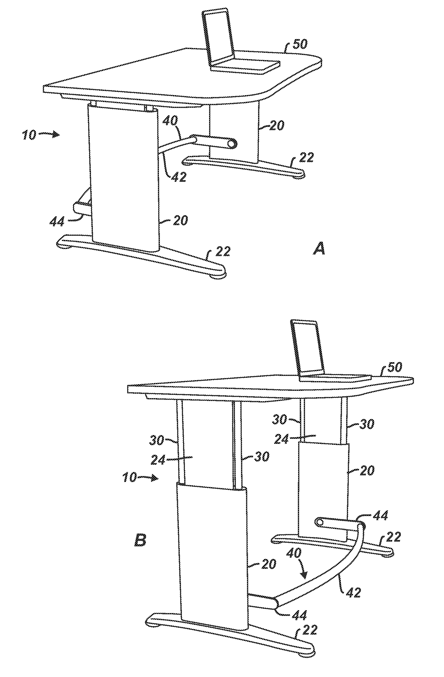 Adjustable Footrest for Adjustable-Height Desk