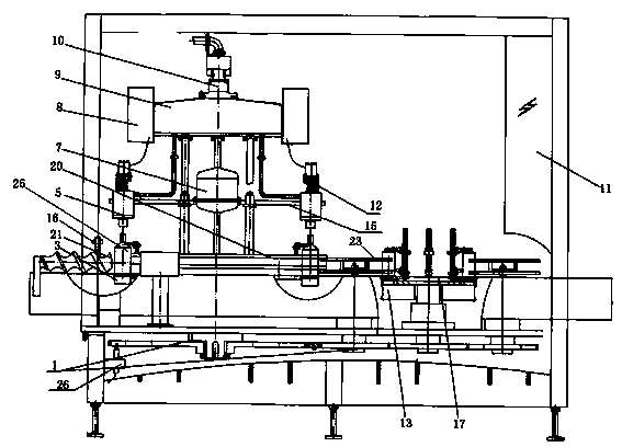 High-speed double-station-rechecking-type weighing quantifying filling machine