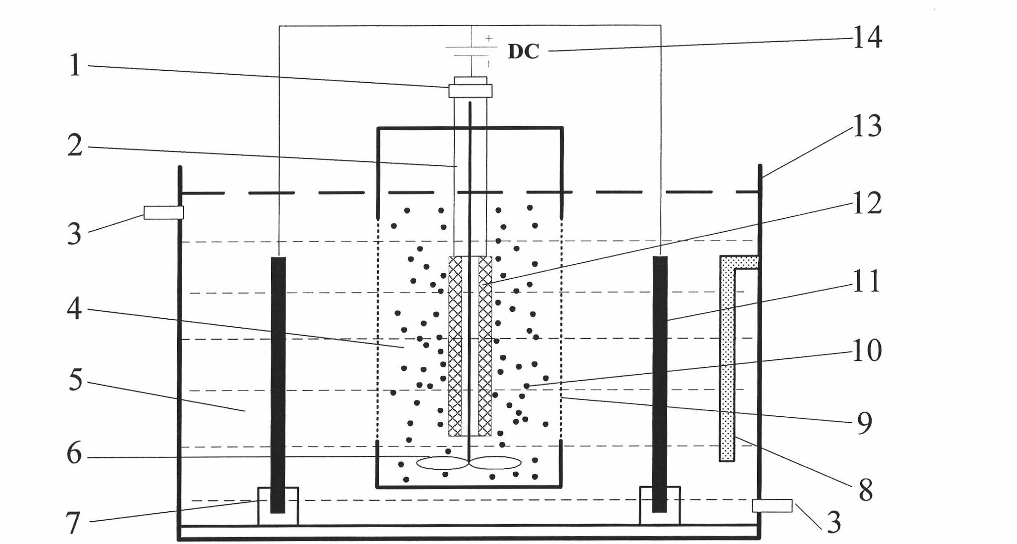 Method and device for plating cladding magnetic material on microorganism surface