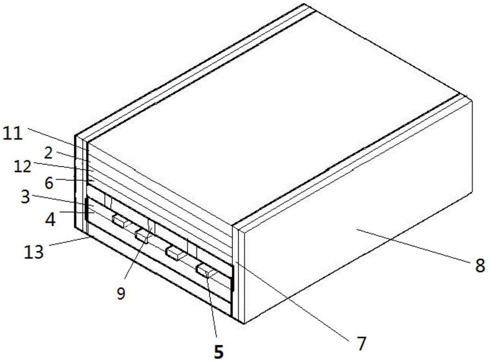 Double-layer vacuum LED (light-emitting diode) glass and preparation method thereof