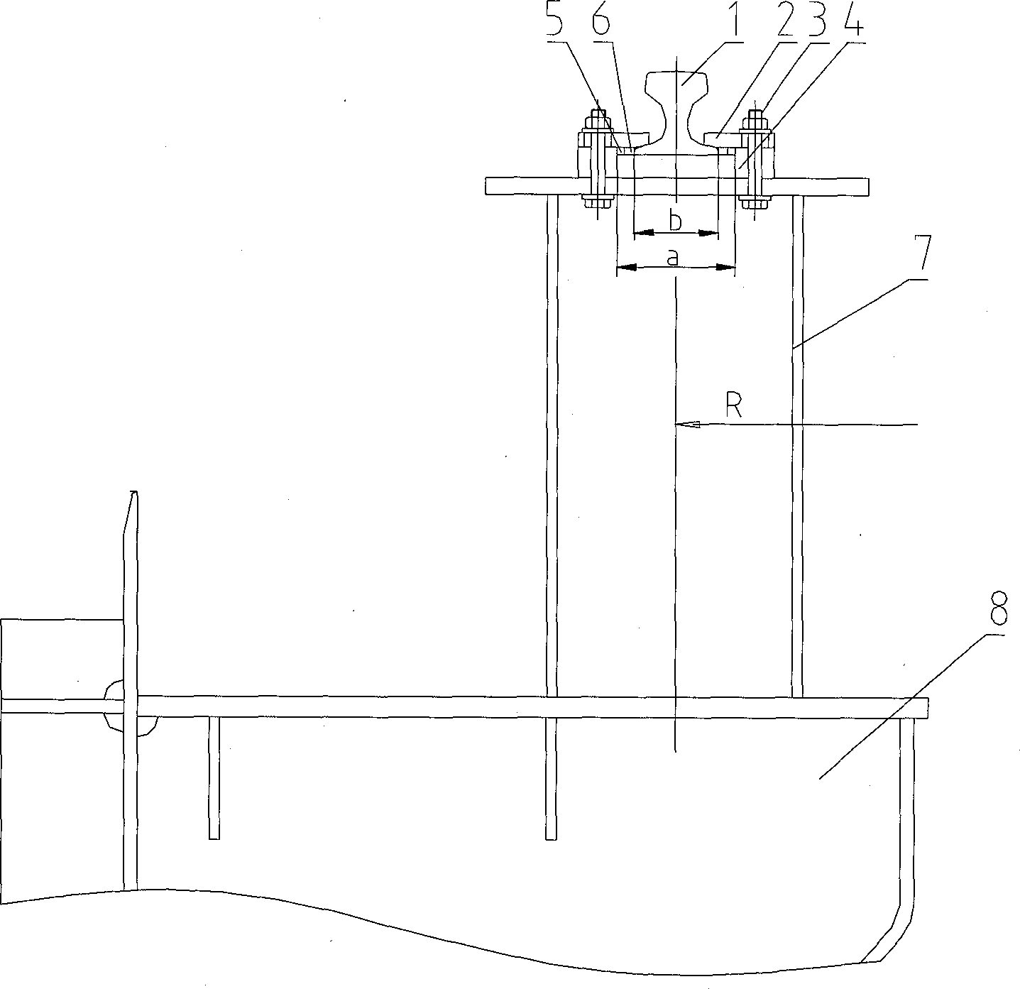 Fixing device and adjusting method for a circular track