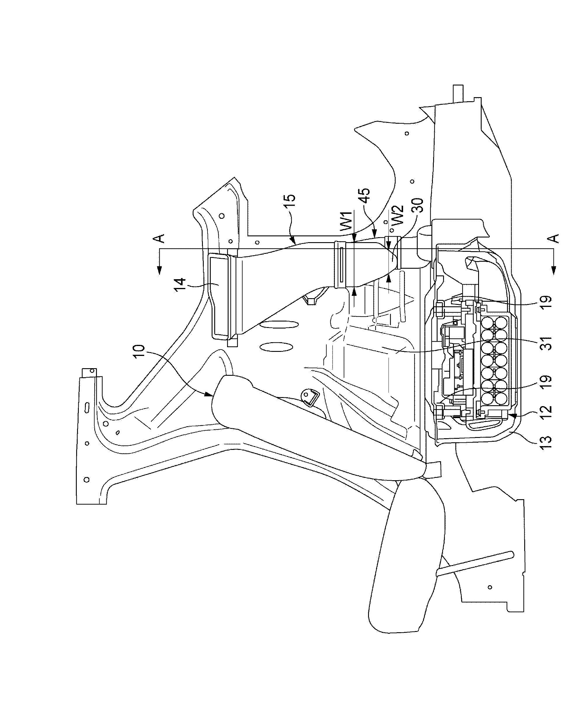 Cooling structure of battery used for vehicle