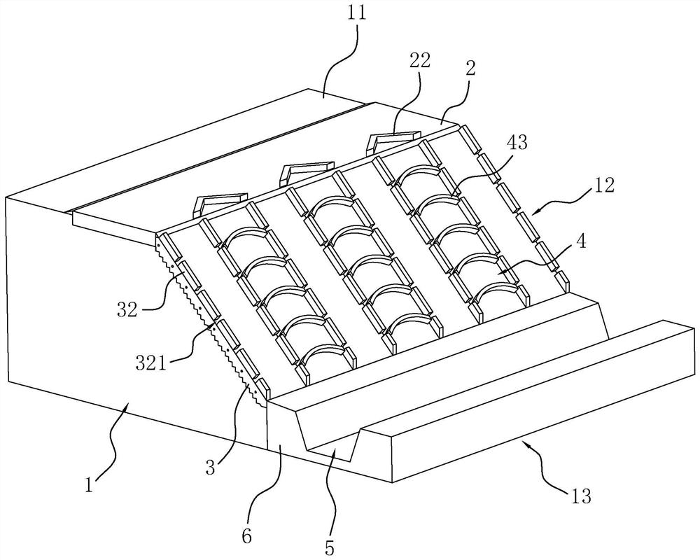 Expansive soil slope bank protection structure and construction method thereof