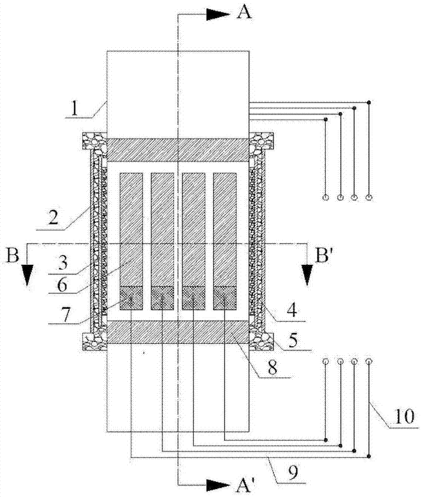 High-temperature-resistant electrical capacitance tomography sensor