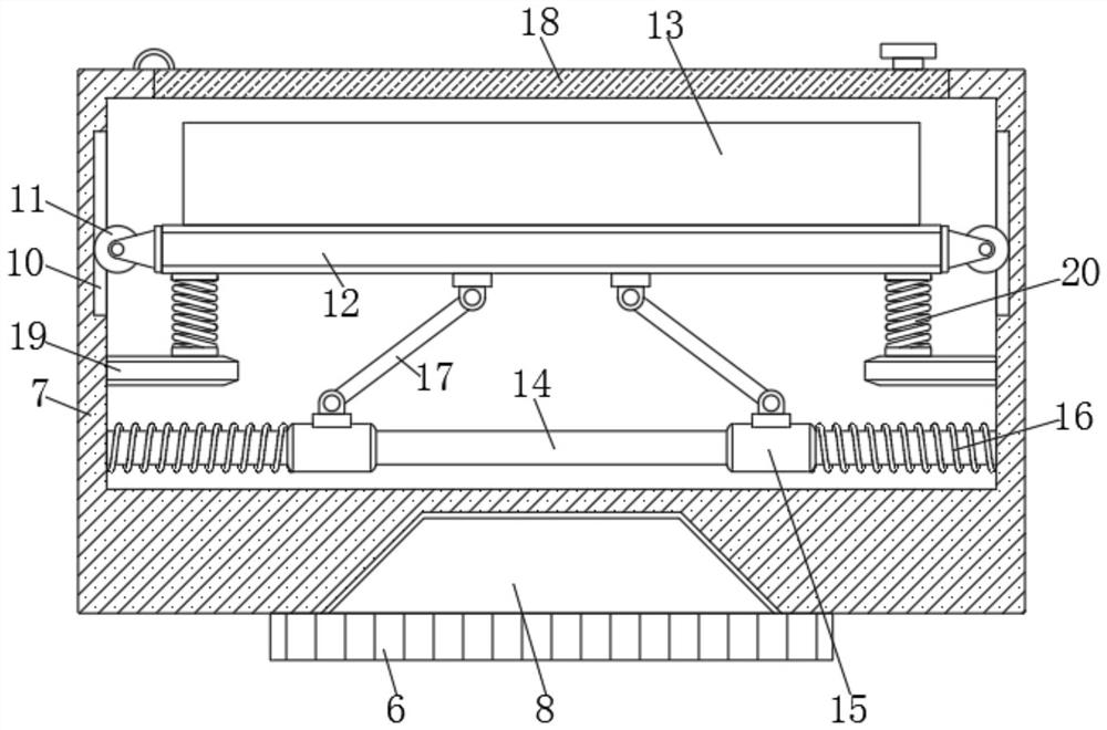 Damping box body for industrial robot transportation