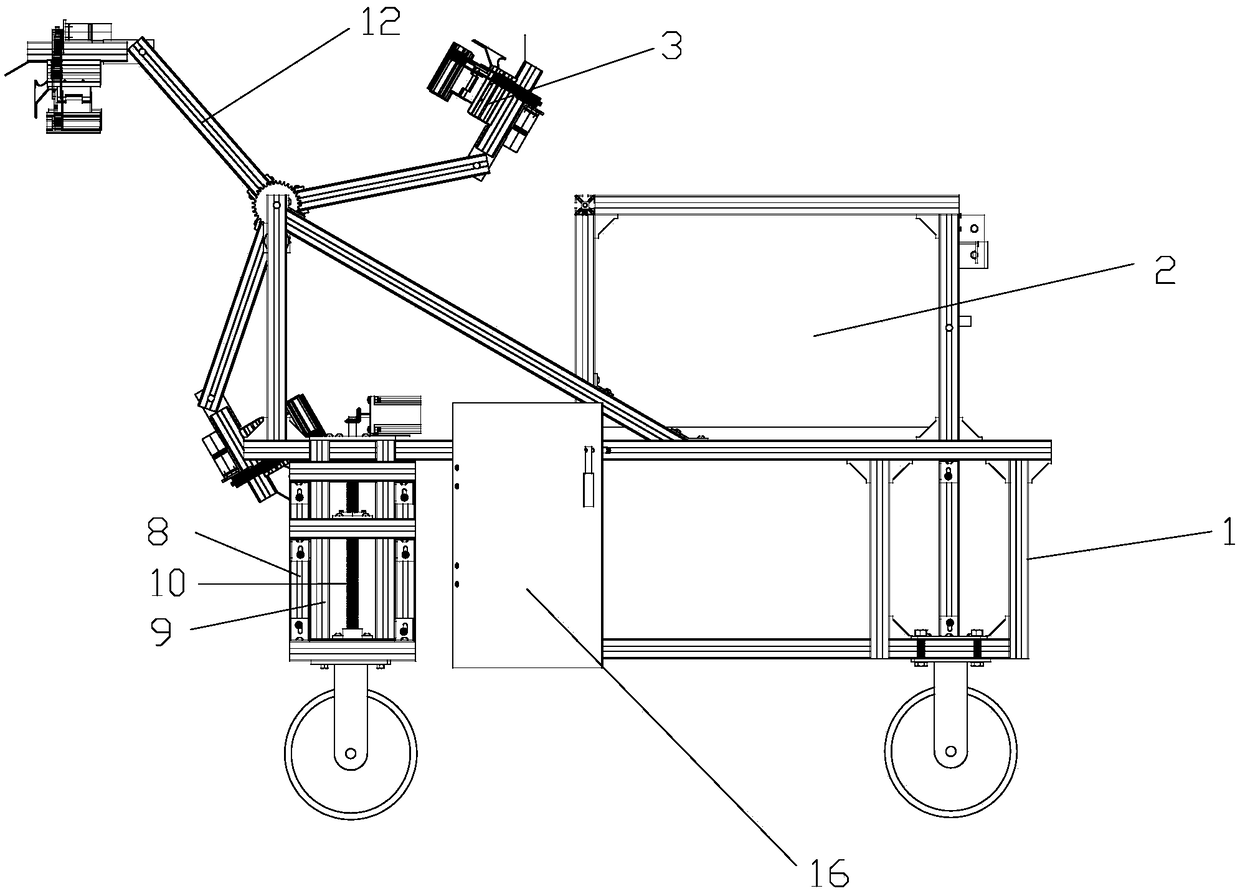 Pineapple picking machine and picking method thereof